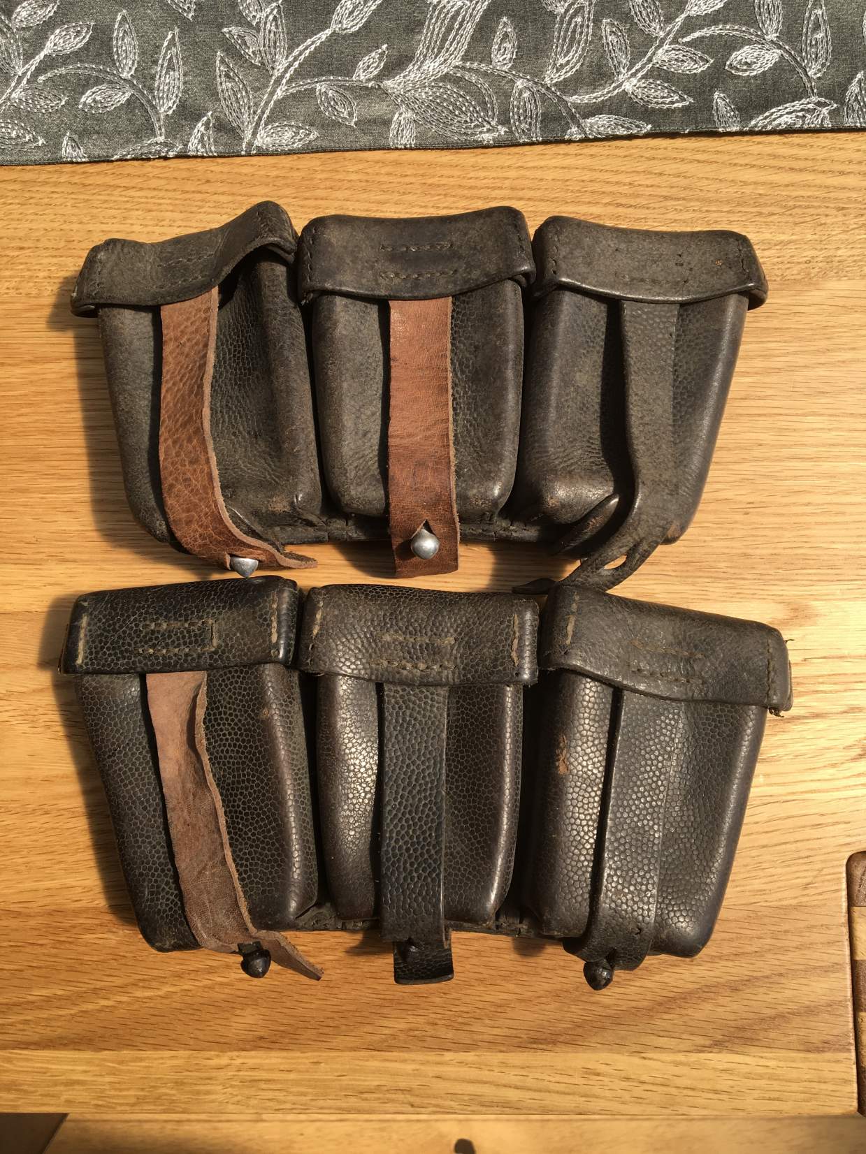 K98 RIFLE AMMO POUCHES-BROWN LEATHER | Man The Line
