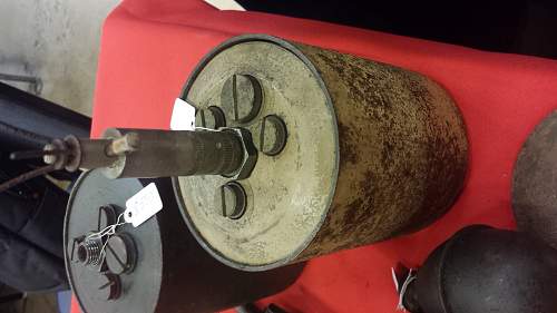 German S-Mine Bouncing Betty at show