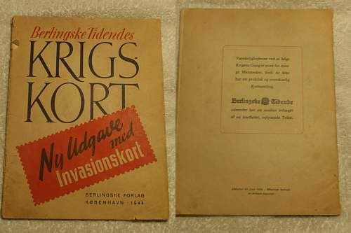 Berlingske Tidendes Krigs Kort 23 Juni 1944 
 
Titel/ Titel	Berlingske Tidendes Krigskort fra hele Verden: Afsluttet 23. juni 1944 
Udgivet/ Published	1944 
Længde/ Pages	40 sider 
 
Danish map, part of the Danish magazine Berlingske Tidende, describing the various battle fronts in Europe and Asia...