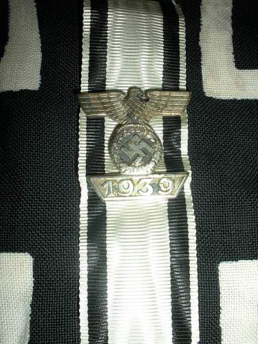 1939 spange on WWI non-combatant ribbon