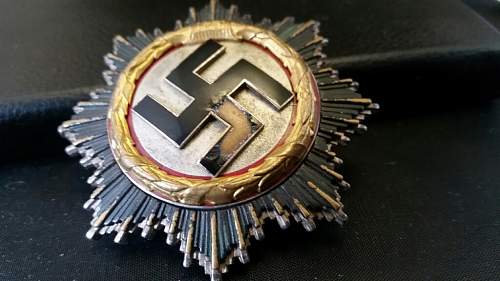 Deutsches Kreuz in Gold &quot;1&quot; Heavy Deschler