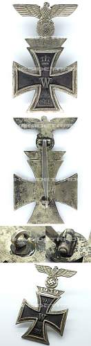 Spange zum Eisernen Kreuz 1 - 1914  Kombi