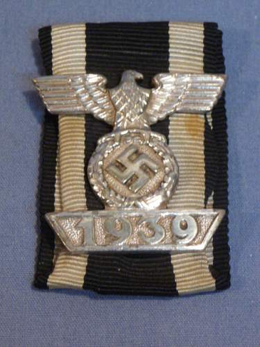 1939 Spange zum Eisernen Kreuzes 2er Klasse 1914 with Ribbon