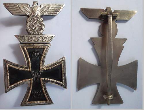 Wiederholungsspange 1. Klasse + Eisernes Kreuz 1. Klasse - Original?