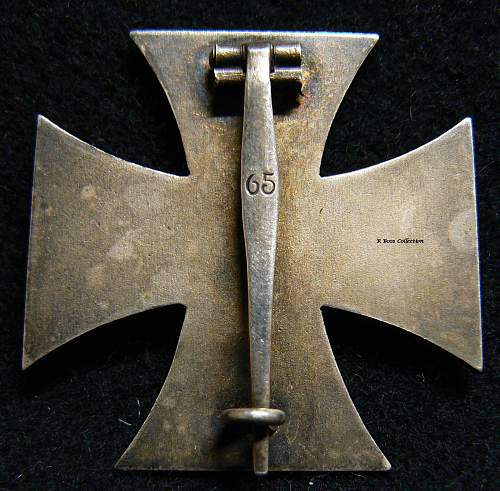 Eisernes Kreuz 1. Klasse, engraved, without manufacturer's mark