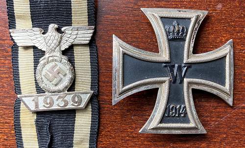 1939 Spange zum Eisernen Kreuzes 2er Klasse 1914 - Deumer ?