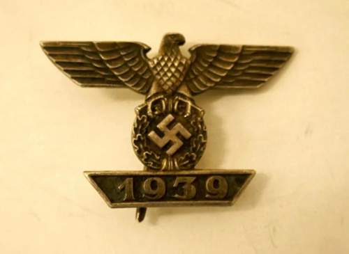 1939 Spange zum Eisernen Kreuzes 1er Klasse assistance