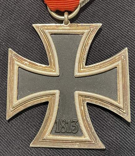 Another recently added Eisernes Kreuz 2. Klasse C.E. Juncker with L/12 marked on &quot;Crunch Bead&quot; frame