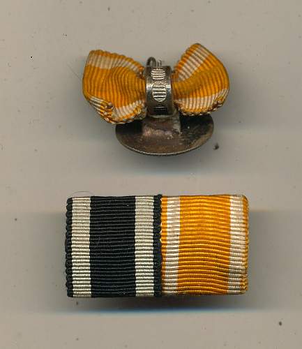 Ordenspange with 1939 Eisernes Kreuz 2. Klasse Schinkel/Rettungsmedaille für Rettung aus Gefahr 1933/Medaille 1. Oktober