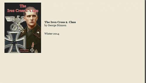 Book: The Iron Cross 2.Class - B&amp;D Publishing