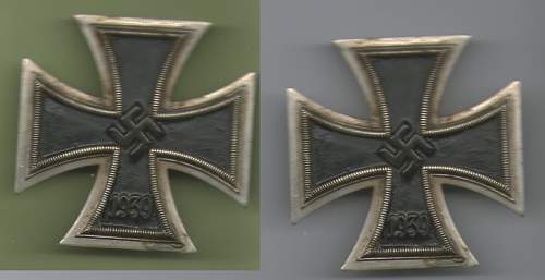 Eisernes Kreuz 1.Klasse, non magnetic, intact clasp identification help please. Is it a fake?