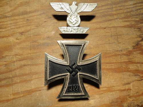 Eisernes Kreuz 1. Klasse and 1939 Spange zum Eisernen Kreuzes 1er Klasse 1914, Opinions Please