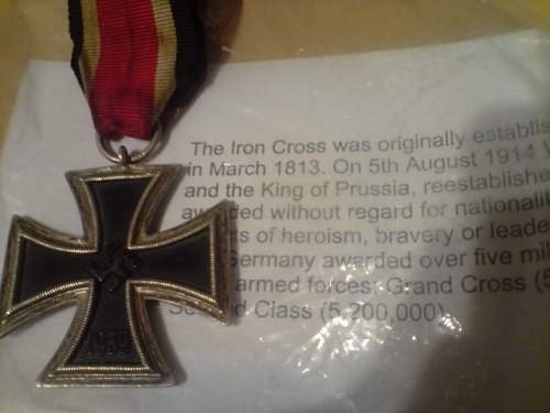 Iron Cross second class Vet story.