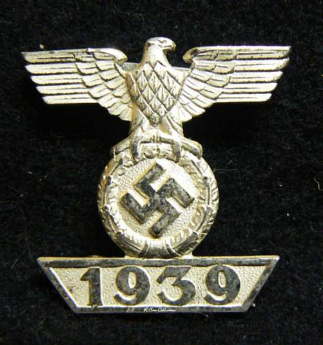 1939 Spange zum Eisernen Kreuzes 2er Klasse 1914, Unmarked Early Deumer