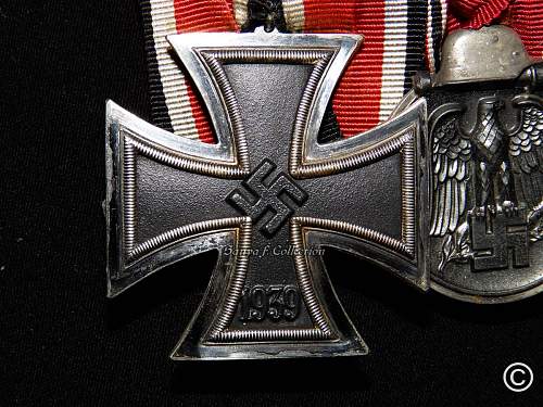 Eisernes Kreuz 2. Klasse, L/12 with Ost medal parade mounted