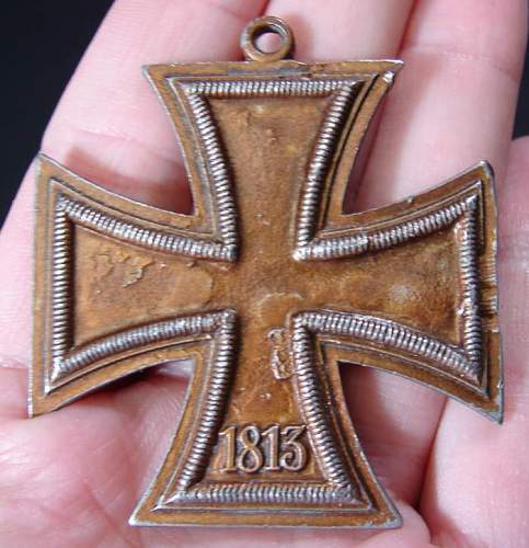 1939 German WW2 Iron Cross(?) Medal.  Odd Color?  Real/Repro??