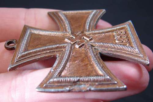 1939 German WW2 Iron Cross(?) Medal.  Odd Color?  Real/Repro??