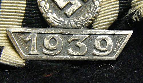 1939 Spange zum Eisernen Kreuzes 2er Klasse 1914, Unmarked L/59, Alois Rettenmaier