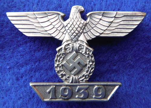 1939 Spange zum Eisernen Kreuzes 1er klasse 1914
