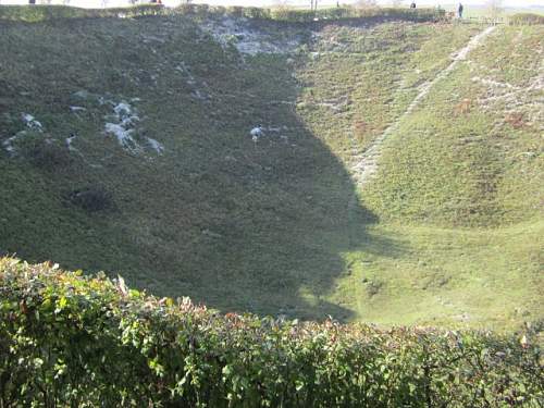 The Lochnagar Crater Memorial.