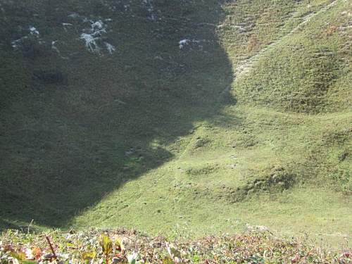 The Lochnagar Crater Memorial.