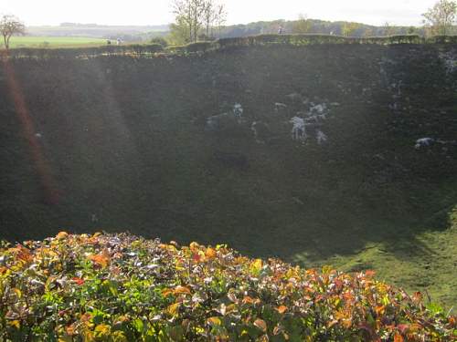 The Lochnagar Crater Memorial.