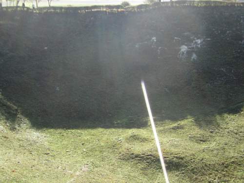 The Lochnagar Crater Memorial.