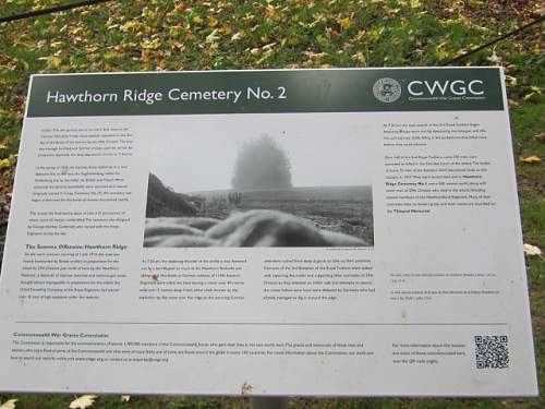 The Lochnagar Crater Memorial.