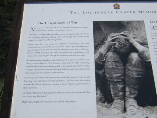 The Lochnagar Crater Memorial.