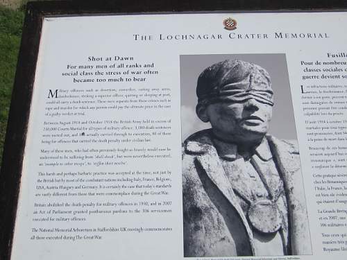 The Lochnagar Crater Memorial.
