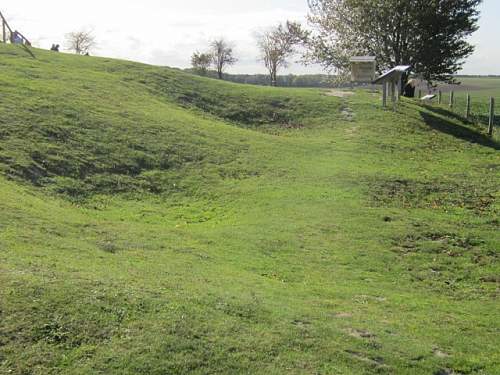 The Lochnagar Crater Memorial.