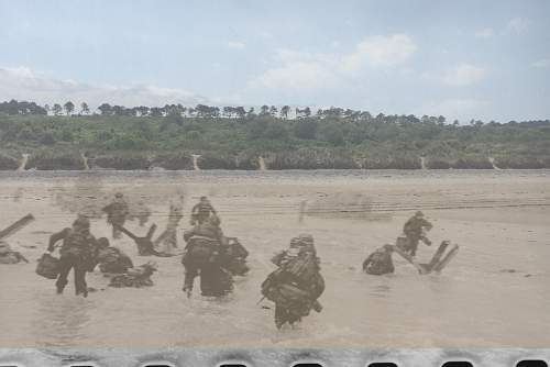 Omaha Beach then and now