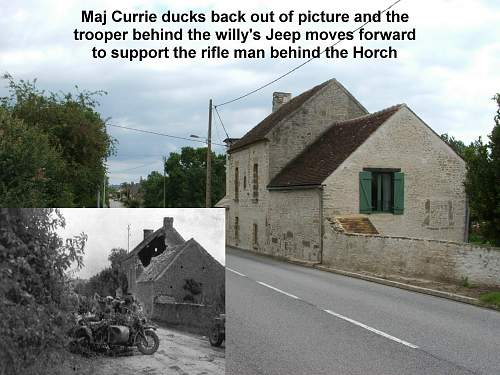 St Lambert Battle Normandy VC awarded. Then and Now.