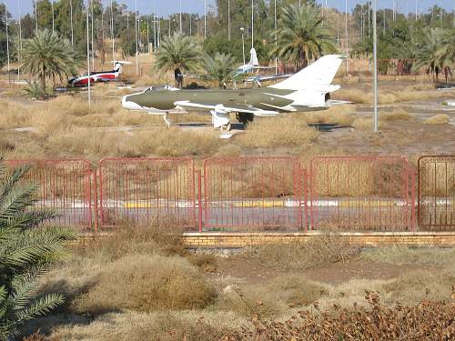 Pile of Helmets &amp; MIG jet seen in Iraq