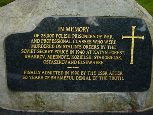 Katyn memorial in England