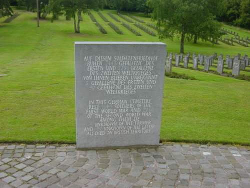 Visiting the German Military Cemetery, UK.