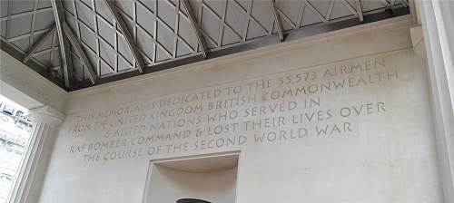 Bomber Command Memorial -  Hyde Park Corner, London.