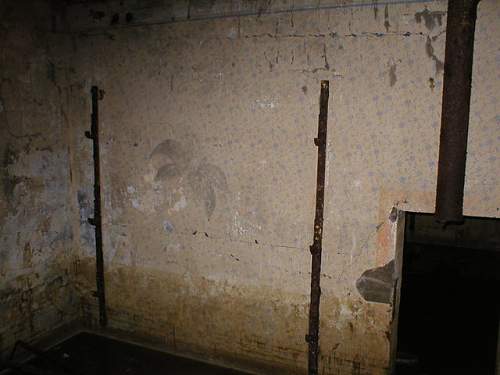 kreigsmarine bunkers with drawings on walls