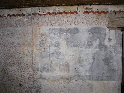 kreigsmarine bunkers with drawings on walls