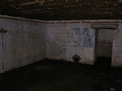 kreigsmarine bunkers with drawings on walls