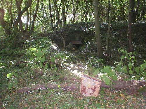 kreigsmarine bunkers with drawings on walls