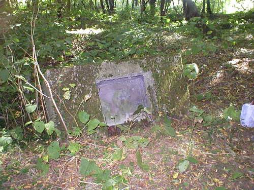 kreigsmarine bunkers with drawings on walls