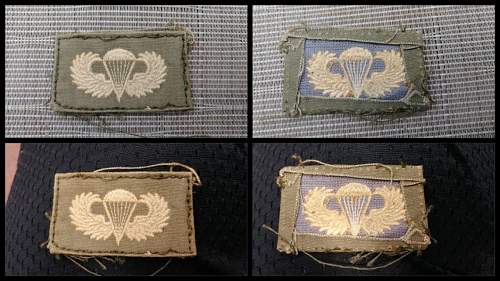 Vietnam Era Jump Wings Cloth Theater  Made ?