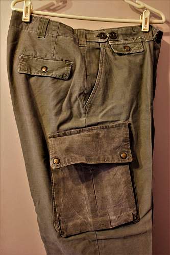 Attributed M42 Jump jacket to a trooper in HQ 1st Battlion 505th Parachute Infantry &amp; modified field pants