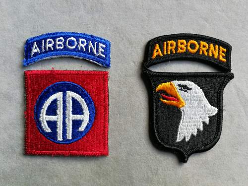 My US patches.t 82nd &amp; 101st