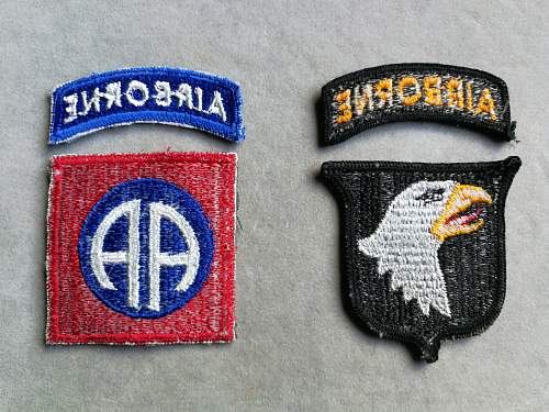 My US patches.t 82nd &amp; 101st