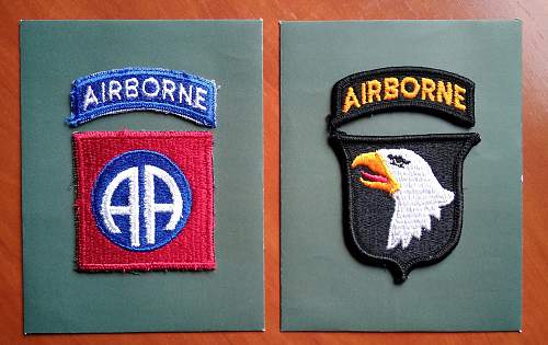 My US patches.t 82nd &amp; 101st