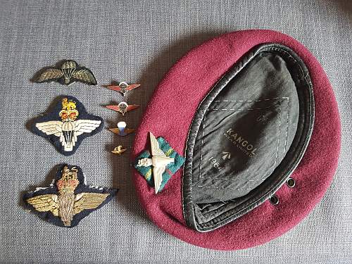 Post-War Para Beret and Insignia