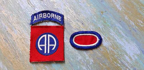 82nd Airborne patch and brevet patch ww2 real or not ?