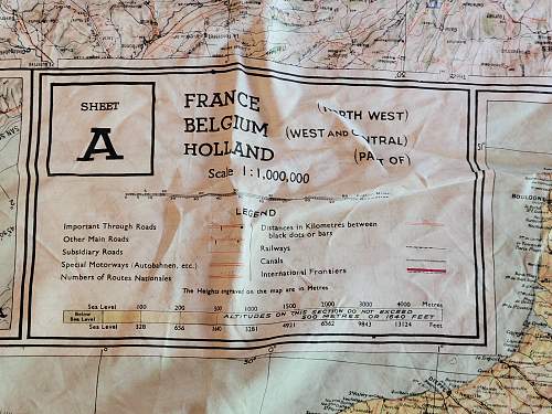 1943 escape map for flight crews and paratroopers